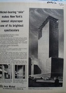 Inco Nickel Skin on Socony Mobil Bldg. Ad 1955