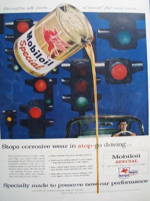 Mobiloil Stops Corrosive Wear Ad 1957
