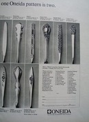 Oneida Silverware Patterns Ad 1972.