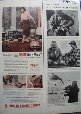 Singer Roll-Magic Sweeper Ad 1956