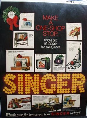 Singer Make a One-Shop Stop ad 1968