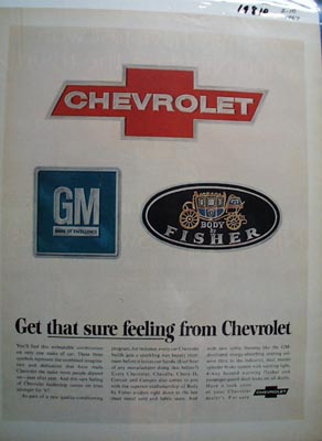 Chevrolet Get That Sure Feeling Ad 1967