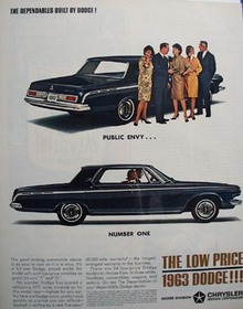 Dodge Public Envy Number One Ad 1963