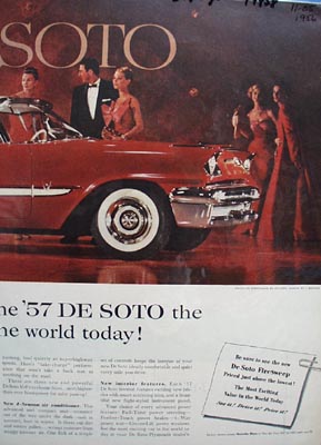 DeSoto Most Exciting Car In World Ad 1956