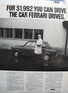 Fiat The Car Ferrari Drives Ad 1972