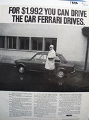 Fiat The Car Ferrari Drives Ad 1972