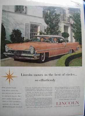 Lincoln Moves IN Best of Circles Ad 1957