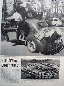 Volkswagen Fuel Saving Tourist Bugs Ad 1957