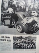 Volkswagen Fuel Saving Tourist Bugs Ad 1957