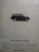 Volkswagen Worlds Largest Sedan Ad 1968