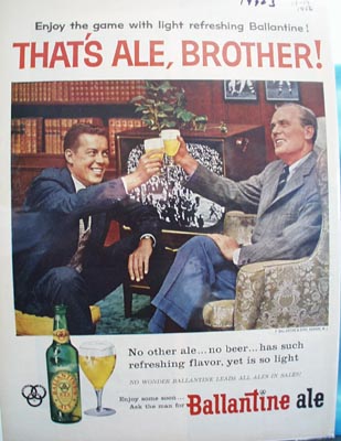Ballantine Ale That's Ale Brother Ad 1956