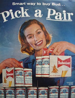 Budweiser Pick A Pair Ad 1960