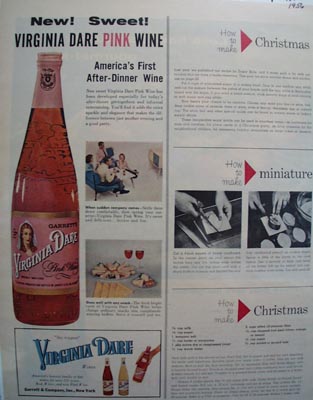 Virginia Dare America's First After Dinner Wine Ad 1956