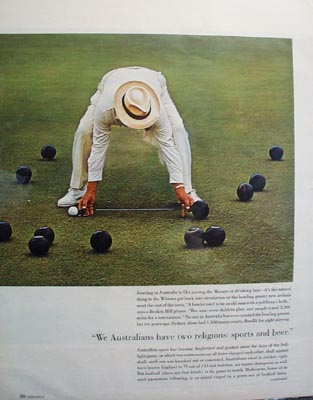 Beer & Sports in Australia Ad 1966