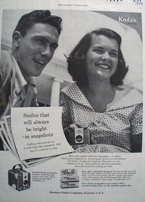 Kodak Smiles always bright Ad 1954