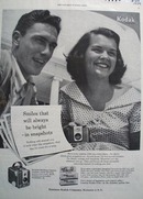 Kodak Smiles always bright Ad 1954