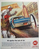 AC Spark Plugs Spark Five Out Of Six Ad 1963
