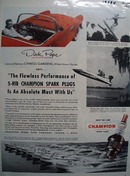 Champion Spark Plugs Dick Pope Ad 1955