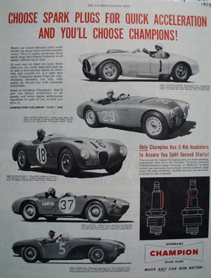 Champion For Quick Acceleration Ad 1954
