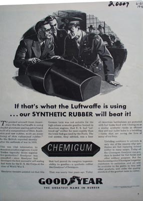 GoodYear Our Synthetic Rubber Will Beat It Ad 1943