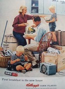 Kellogg's First Breakfast New Home Ad 1957