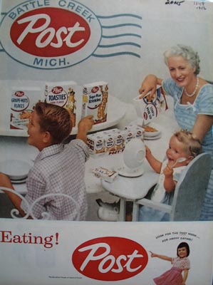 Post Happy Eating Ad 1956