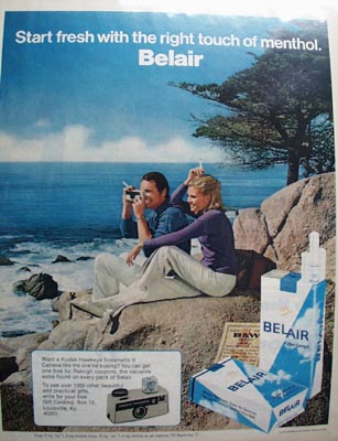 Belair Start Fresh with Menthol Ad 1972