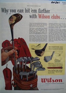 Wilson Golf Club Hit Them Farther Ad 1954