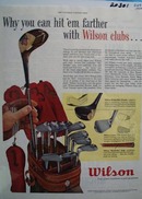 Wilson Golf Club Hit Them Farther Ad 1954