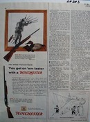 Winchester Shotgun Get On Them Faster Ad 1955