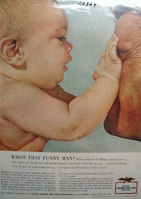 Savings & Loan Foundation Funny Man Ad 1956