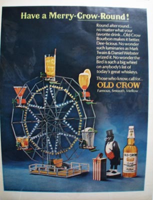 Old Crow Merry Crow Round Ad 1966
