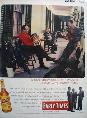 Early Times Whiskey Songs At Twilight Ad 1956