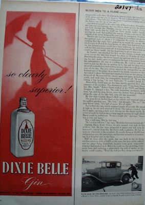 Dixie Belle Gin Clearly Superior Ad 1956