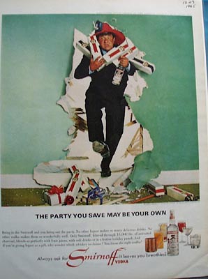 Smirnoff & Buddy Hackett Ad 1965