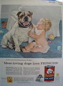 Friskies a little mans best friend deserves Friskies Ad 1956