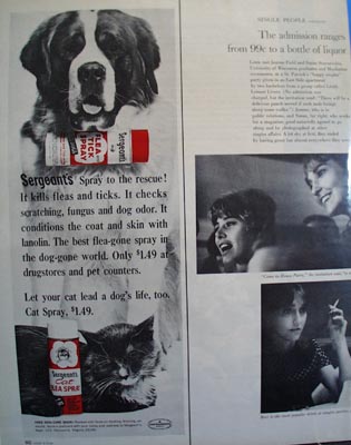 Sergeants flea and tick spray Ad 1966