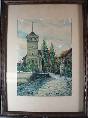 1926 water color of Nurnberg.