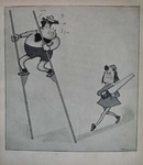 Little Lulu 1937 bookplate comic saws Tubbys stilts.