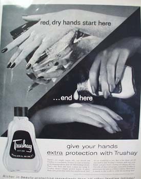 Trushay Hand Lotion Ends Here Ad 1956
