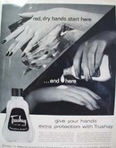 Trushay Hand Lotion Ends Here Ad 1956