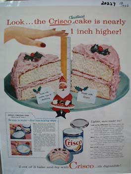 Crisco Cake is Higher Ad 1956