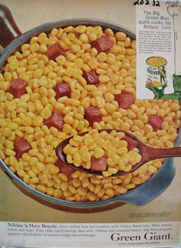 Green Giant Niblets and Ham Royale Ad 1960