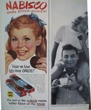 Nabisco Oreo Bakes Better Cookies Ad 1952.