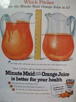 Minute Maid Which Pitcher Ad 1955