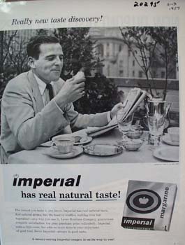 Imperial Margarine Natural Taste Ad 1957