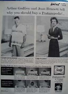 Sealy Arthur Godfrey Joan Bennett Ad 1959