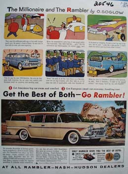 American Motors Rambler and Millionaire Ad 1958
