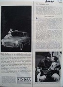 Chrysler Simca Old Fashioned Price Ad 1960