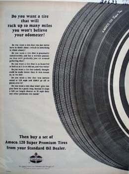 Standard Buy A Set of Amoco Tires Ad 1965